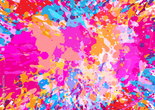 Abstract vector paint splatter color design background, illustration vector design background.