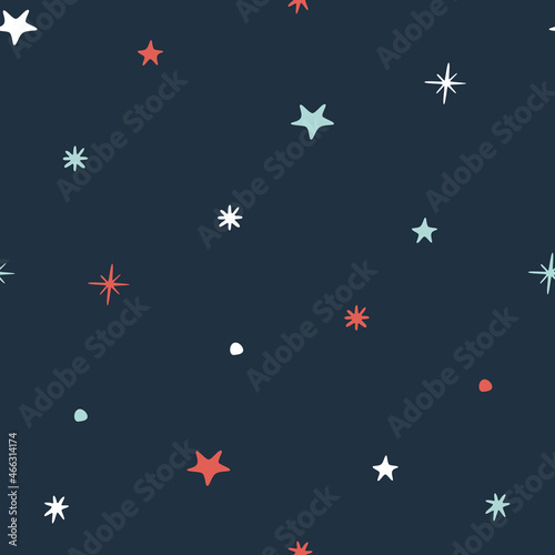 Winter minimalistic seamless dark pattern.