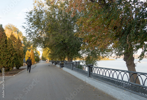 View of the embankment in the city of Engels. © Firefly
