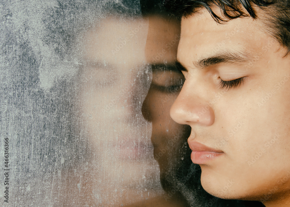 Young attractive guy with beautiful eyes.