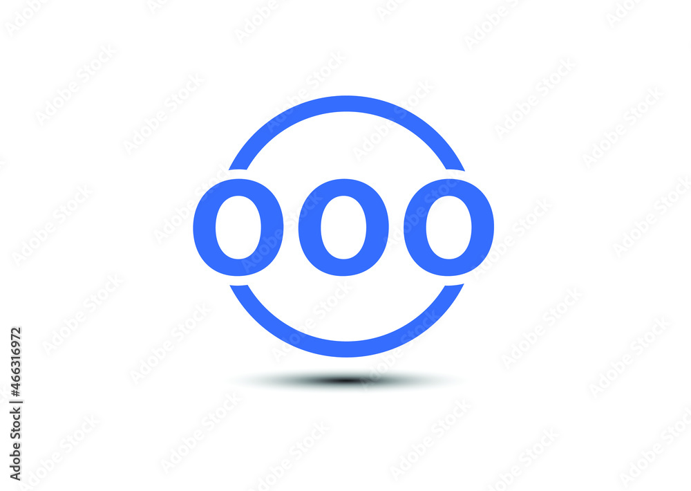 OOO letter logo and icon design template OOO letter logo and icon design template