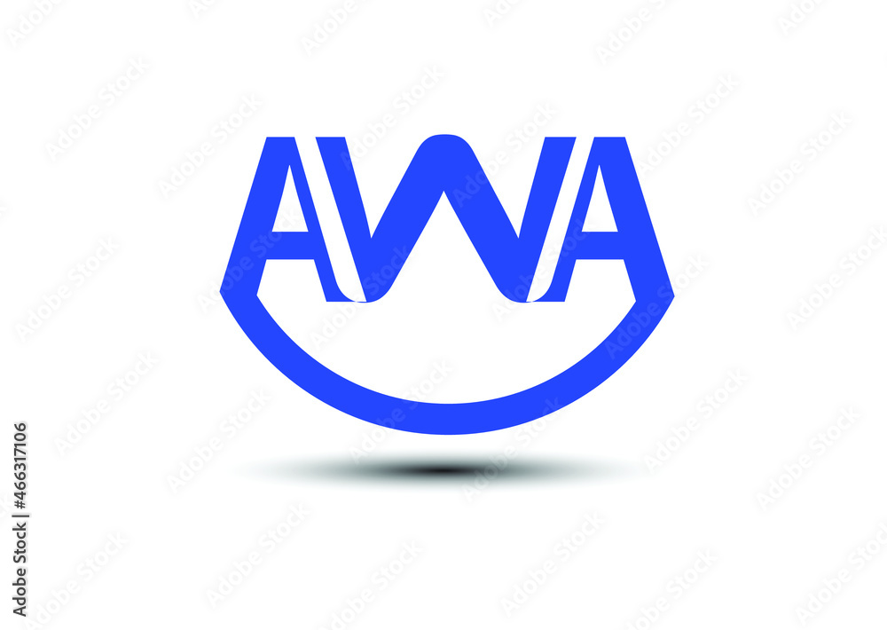 AWA letter logo and icon design template AWA letter logo and icon design template