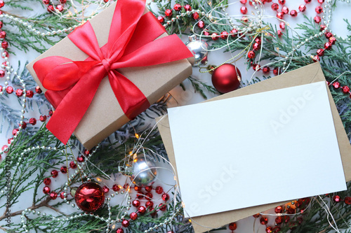 Bilde på lerret greeting christmas card