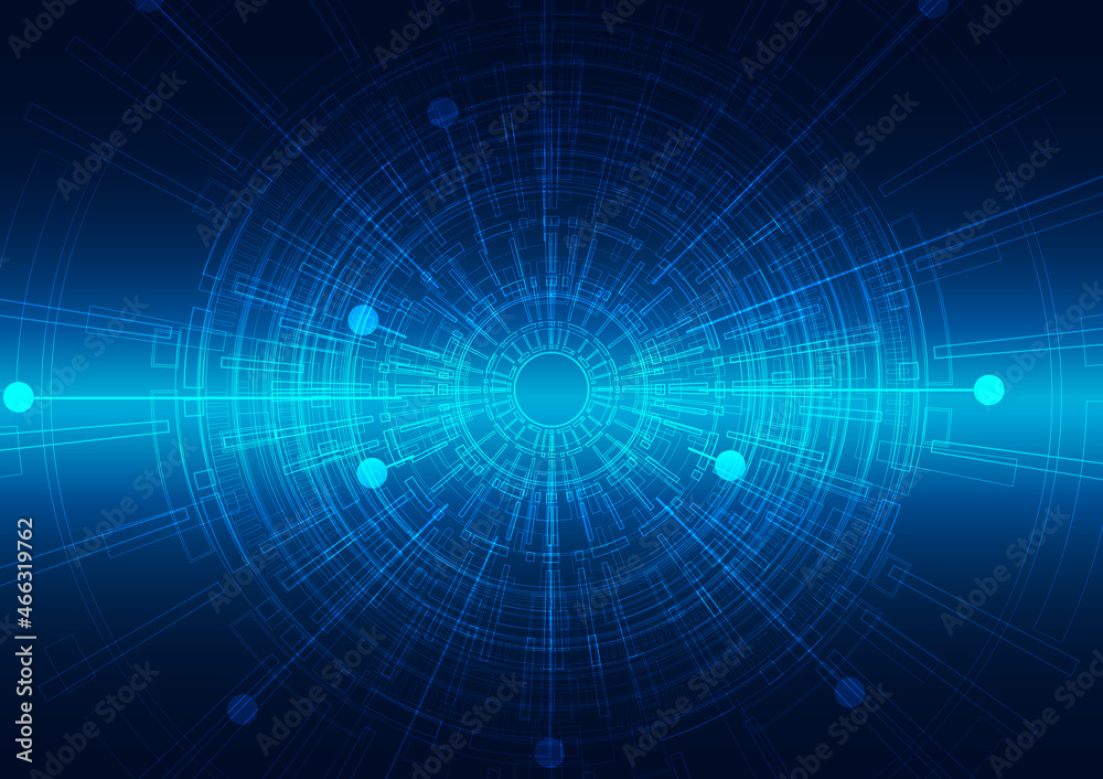Obraz premium Circuit technology background with hi-tech digital