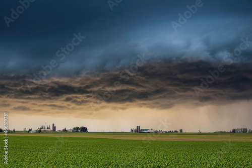 Storm and Farm Landscape