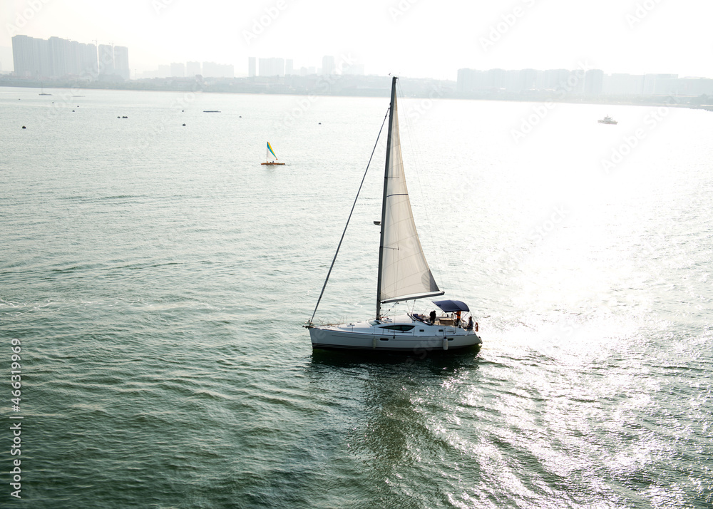 sailboat sailing in the sea.
