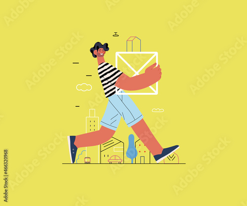 Startup illustration. Concept of building new business