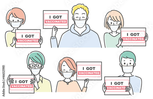simple illustration of getting vaccinated