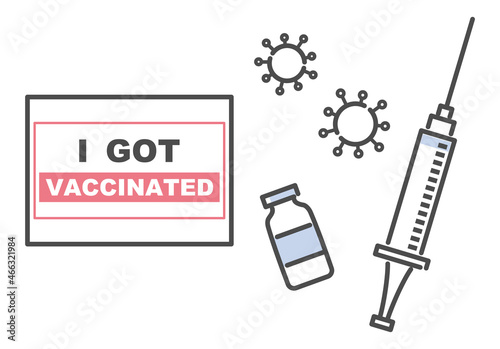 simple illustration of getting vaccinated