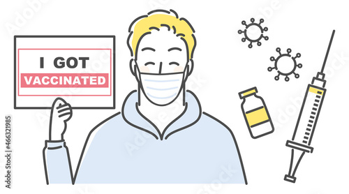 simple illustration of getting vaccinated