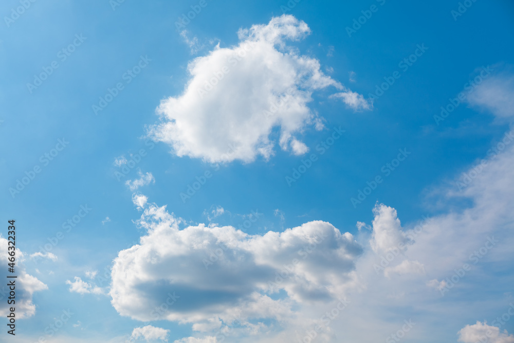 Fototapeta premium Blue sky clouds . White clouds of summer day 