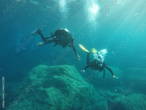 scuba diver in the Mediterranean sea