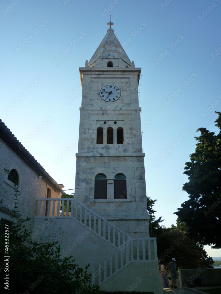 bell tower of church in Croatia