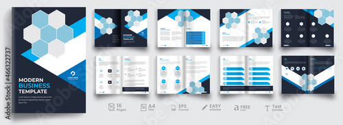 Wallpaper Mural 16 pages business profile, minimalist brochure design, modern bi-fold brochure template, fully editable brochure template design. Torontodigital.ca