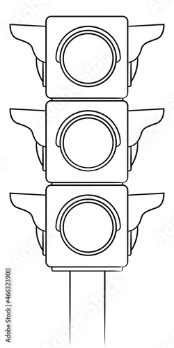 Traffic signals vector stock illustration.