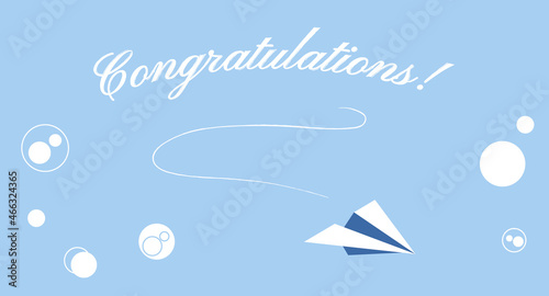 Congratulations with a brush, vector illustration