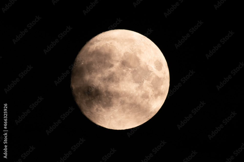 Liechtenstein, July 22, 2021 Full moon in the dark sky Liechtenstein, July 22, 2021 Full moon in the dark sky