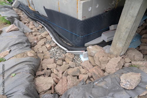 Foundation insulation and Damp proofing of House basement.