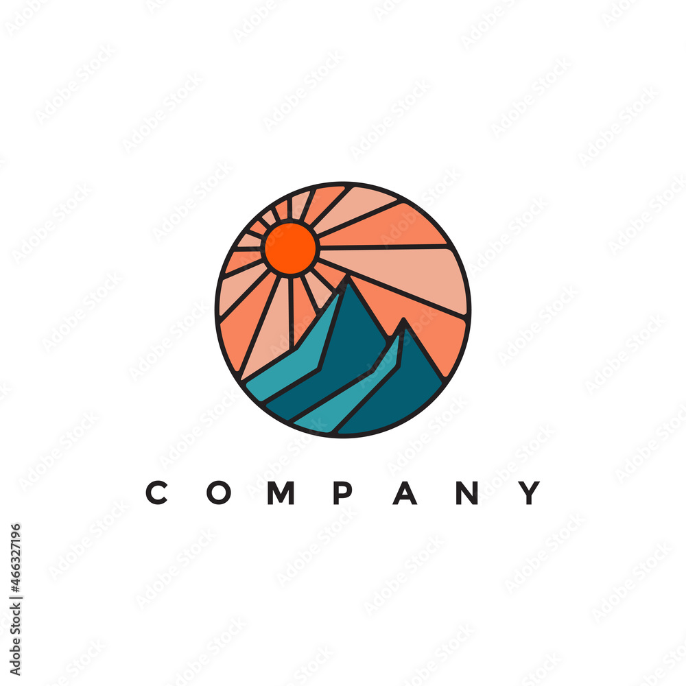 Modern Peak Logo vector illustration design for your company