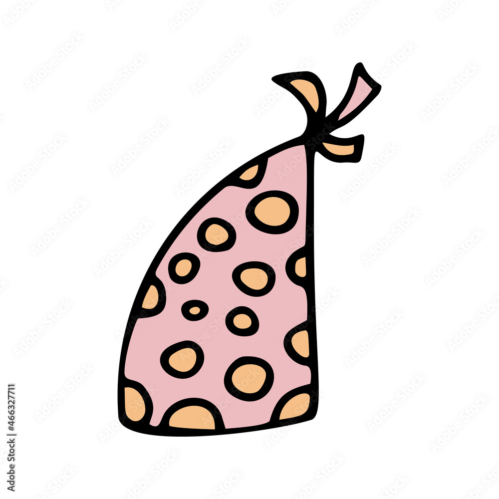 Cute vector party cap, cone, celebration clipart. Hand drawn doodle illustration. Cute vector party cap, cone, celebration clipart. Hand drawn doodle illustration.