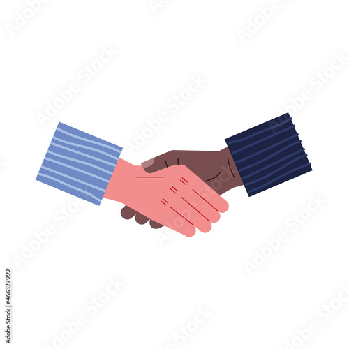 interracial handshake deal