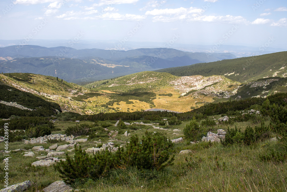 Landscape of Rila Mountain near The Scary lake, Bulgaria