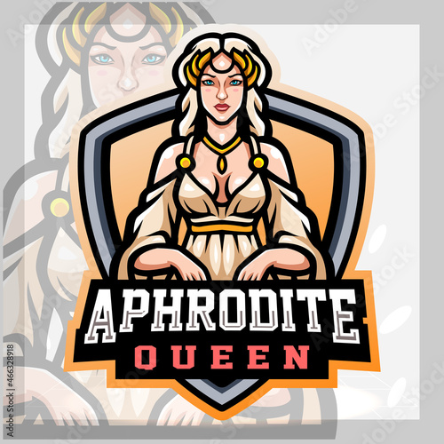 Aphrodite mascot. esport logo design 