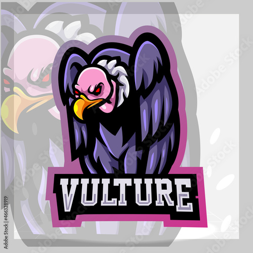 Vulture mascot. esport logo design