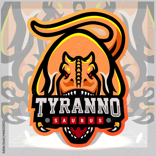 Tyrannosaurus Rex mascot. esport logo design 