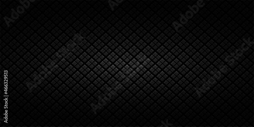 Geometric lines and dots pattern on black background