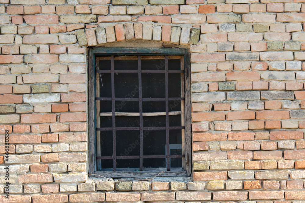 Old brick wall and window