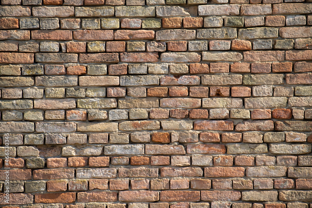 Obraz premium Background of old vintage dirty brick wall