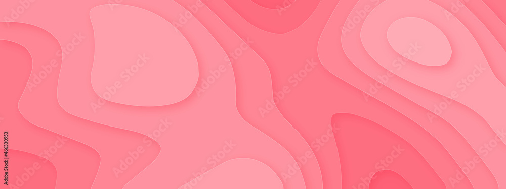 Vivid red pink abstract background, soft 3d papercut vector. Abstract pink and red background in paper cut and craft style. Abstract pink and red background in paper cut and craft style. 