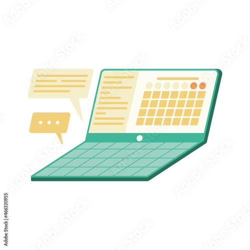 calendar in laptop