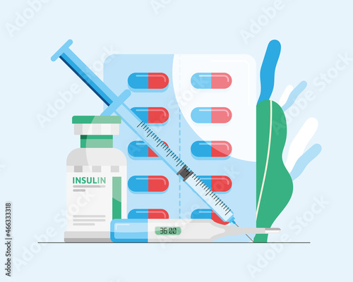 insuline and medicine icons