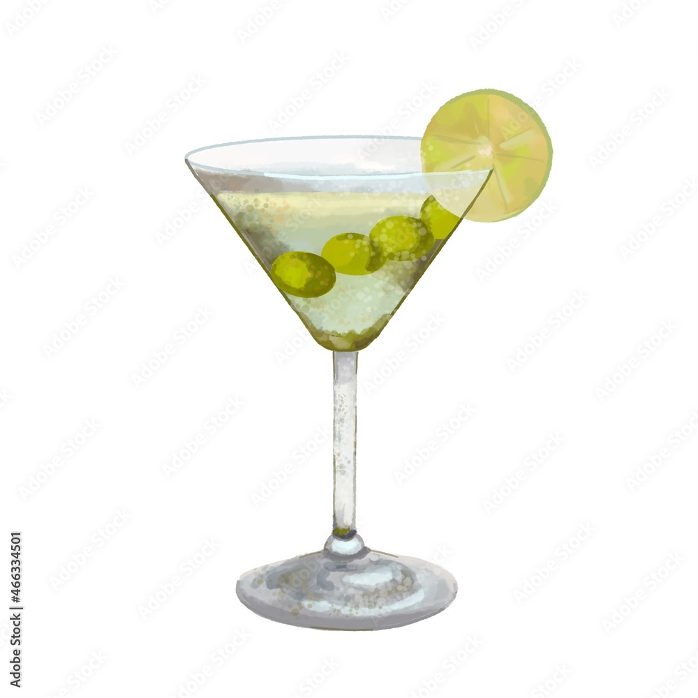 martini with lime martini with lime