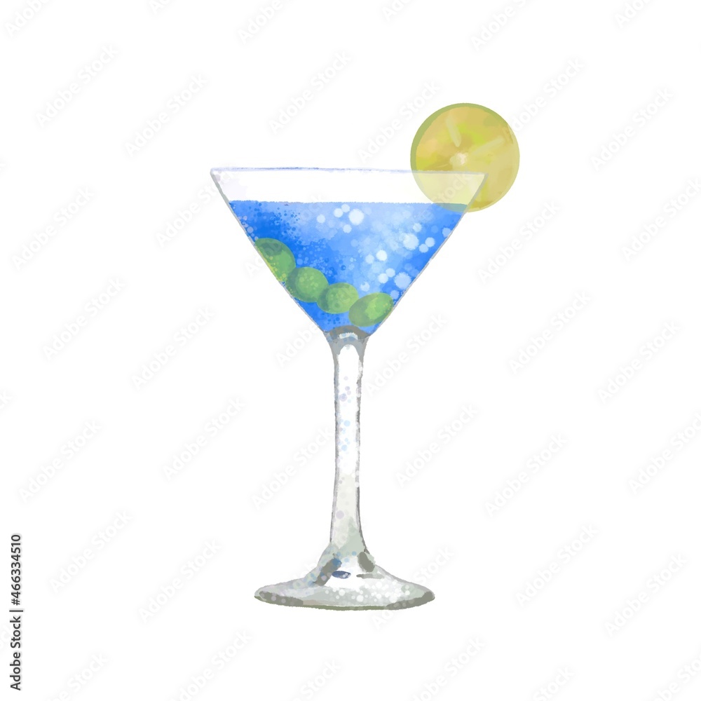 blue martini cocktail