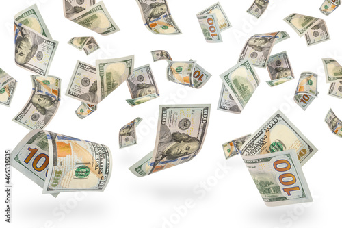 Cuadro en lienzo Money is falling from the sky