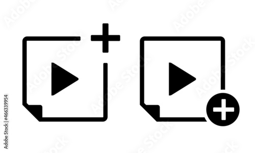 Add video icon symbol. Illustration vector