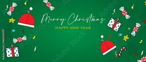 merry Christmas banner of paper