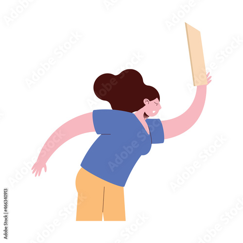 activist woman protesting