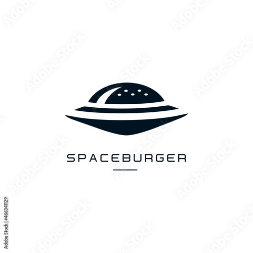 Space Burger logo template
