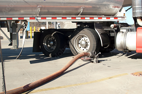 Gas Being Pumped to Underground Tanks