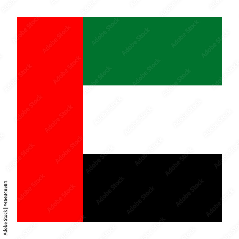 United Arab Emirates Square Country Flag button Icon