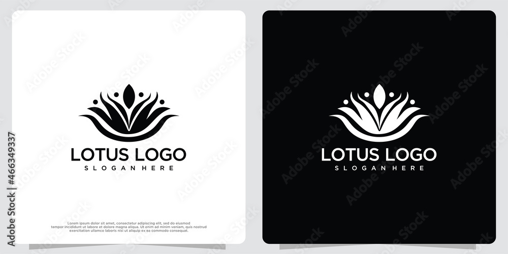 Feminine luxury lotus flower logo design template. Feminine luxury lotus flower logo design template.