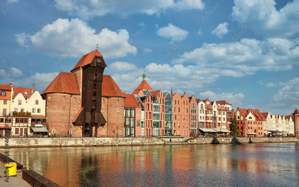 Obraz premium Wielky Mlyn Big mill at Gdansk harbor