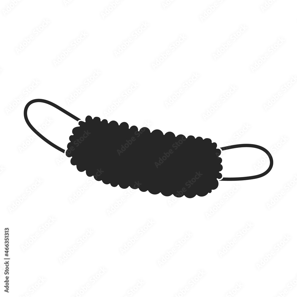 Bath sponge vector icon.Black vector icon isolated on white background bath sponge.