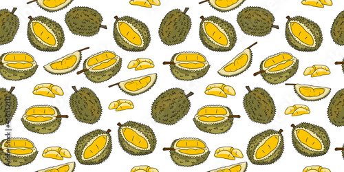 Durians, Seamless Pattern Background for your design