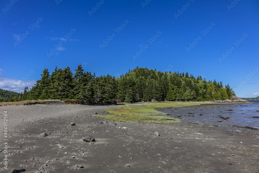 View of the Picturesque Bic Park (Parc national du Bic). Bic Park is located in the Bas-Saint-Laurent tourism region near Rimouski. Quebec Province, Canada. View of the Picturesque Bic Park (Parc national du Bic). Bic Park is located in the Bas-Saint-Laurent tourism region near Rimouski. Quebec Province, Canada.