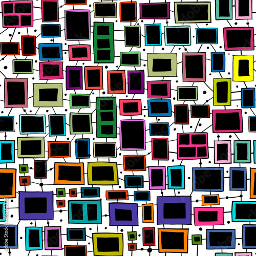 Abstract photo frame templates. Seamless pattern background for your design